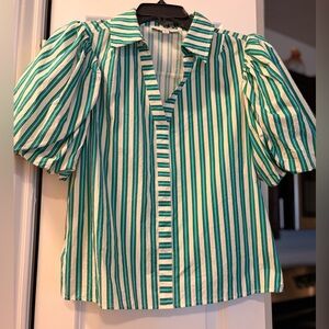 Pinch Green and White Striped Shirt